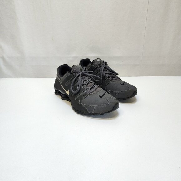 Nike Shox NZ Dark Gray 378341-059 NuBuck Upper Athletic Shoes Mens 12 Cushioned - Picture 1 of 11